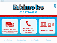 Tablet Screenshot of eskimo-ice.co.uk
